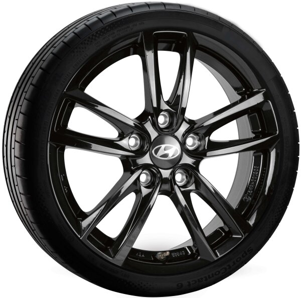 Hyundai KONA SX2 Winterkomplettrad, Rimba Black, 6,5x16 ET 50 + Kumho, WinterCraft WP52