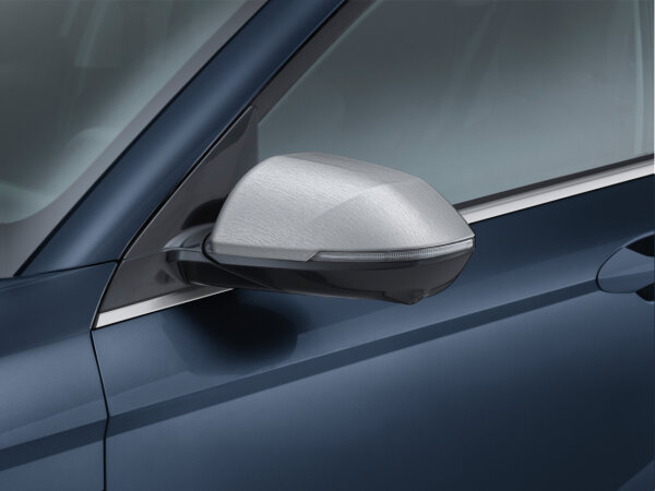 Spiegelkappen - geürstetes Aluminium Optik, KONA SX2