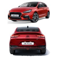 Hyundai Embleme schwarz - Set Front & Heck, i30PD...