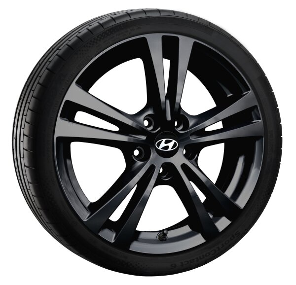 Hyundai Tucson NX4 Winterkomplettrad, HMD01 Black 7x17 ET43,5 + Hankook W330A + TPMS