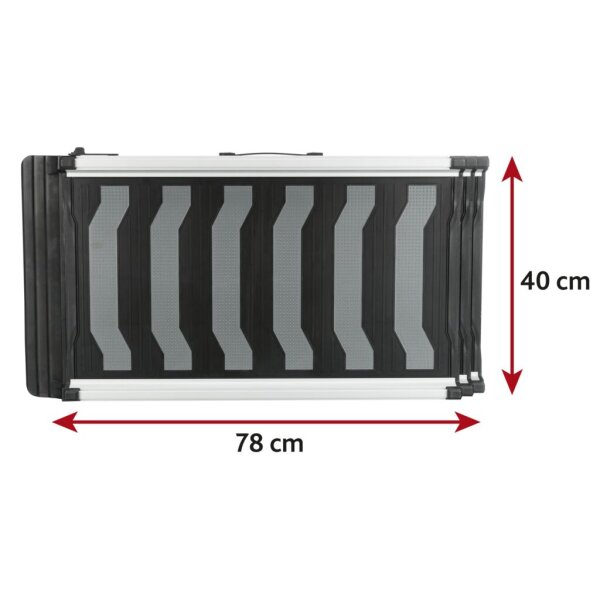 3-fach Teleskop-Rampe, Aluminium/TPR